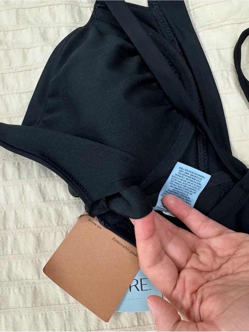 Shade & Shore Women’s Underwire Top Black Cross-Back Bikini Set NWT